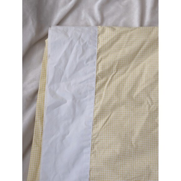 Vintage Springs yellow white gingham twin sheet set no cases cotton blend - Picture 2 of 3
